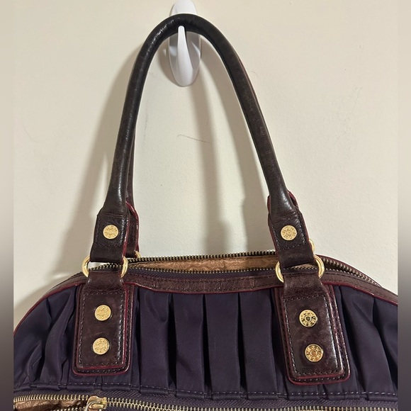 MZ Wallace Bedford Bea rare ombré logo nylon bag in Purple eggplant pleated hobo - Picture 7 of 16